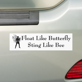 Pegatina Para Coche Flotante como mariposa Sting Like Bee