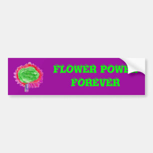PEGATINA PARA COCHE FLOWER POWER