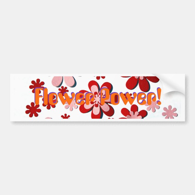 Pegatina Para Coche ¡Flower power! (Frente)