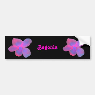Pegatina Para Coche Fluorescent Begonia Customizable Bumper Sticker