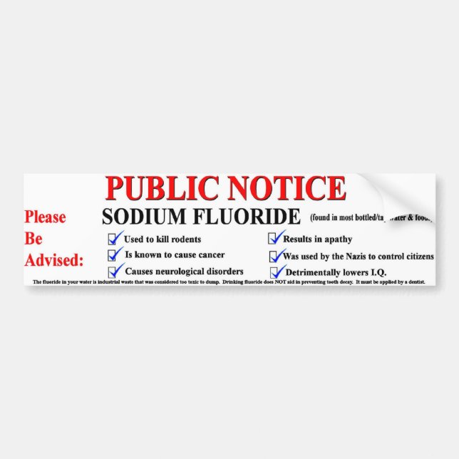 Pegatina Para Coche Fluoruro de sodio (Frente)