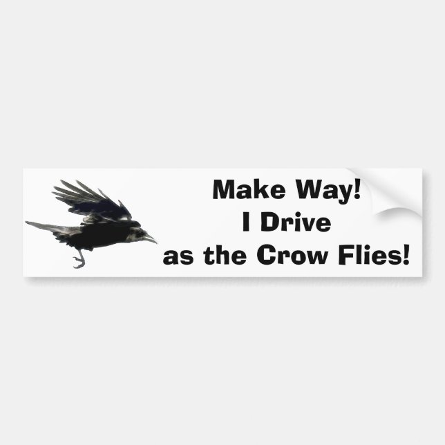 Pegatina Para Coche Flying Black Crow Willife Art (Frente)