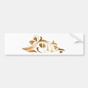 Pegatina Para Coche Fondo blanco ornamental