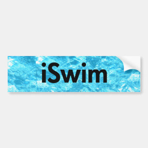 Pegatina Para Coche fondo de la piscina del iswim, iSwim (negro)