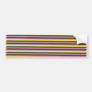 Pegatina Para Coche fondo multicolor a rayas con puntos