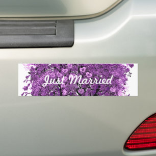Pegatina Para Coche Forest Purple Heart Leaf Tree Wedding