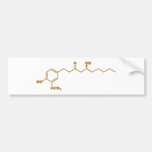 Pegatina Para Coche Fórmula química de la Molécula Ginger Gingerol