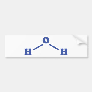 Pegatina Para Coche Fórmula química molecular de agua