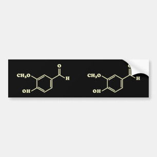 Pegatina Para Coche Fórmula química molecular de vainilla