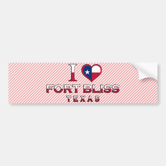 Pegatina Para Coche Fort Bliss, Tejas (Frente)