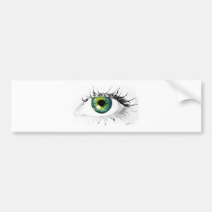Pegatina Para Coche foto de ojo azul verdoso único