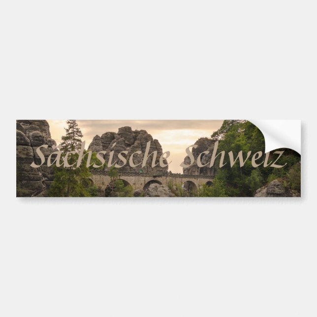Pegatina Para Coche Foto del recuerdo de Sächsische Schweiz Bastei (Frente)