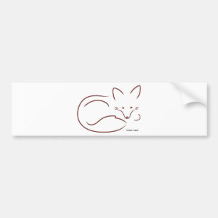 Pegatina Para Coche Fox rojo