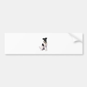 Pegatina Para Coche Fox Terrier (A) - Suave - blanco y negro