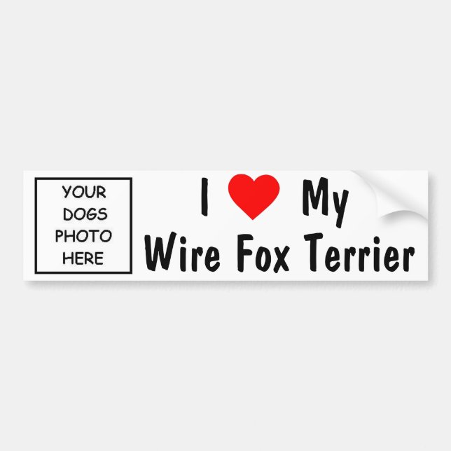 Pegatina Para Coche Fox terrier del alambre (Frente)