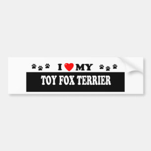 PEGATINA PARA COCHE FOX TERRIER DEL JUGUETE