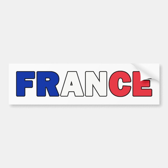 Pegatina Para Coche France bumper sticker (Frente)