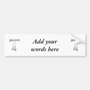 Pegatina Para Coche Franciscan Tau Cross Peace y Good Silver & Gold