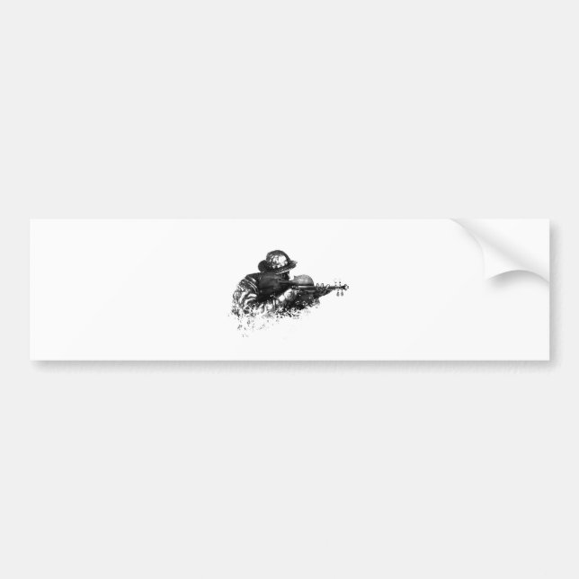 Pegatina Para Coche francotirador del violín (Frente)