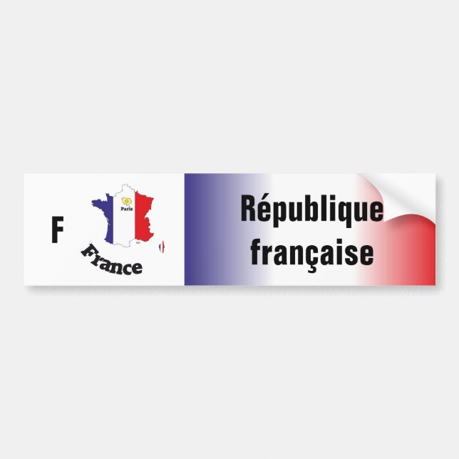 Pegatina Para Coche Frankreich - Francia Autoaufkleber (Frente)