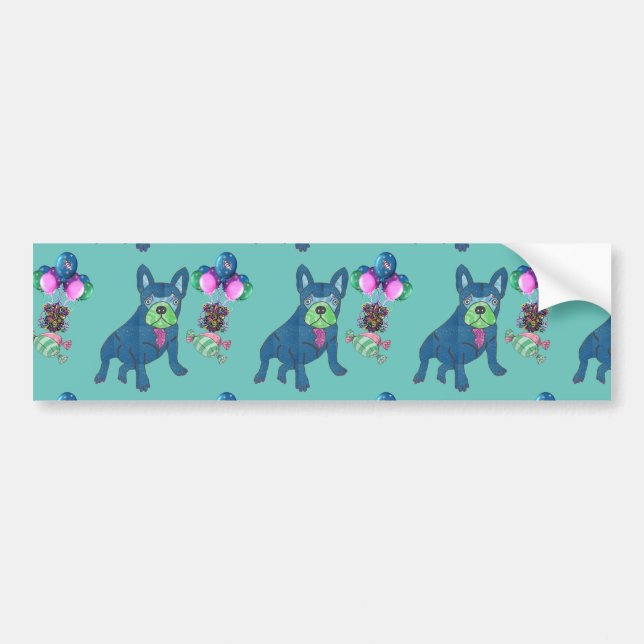 Pegatina Para Coche Französische-Bulldogge Autoaufkleber (Frente)