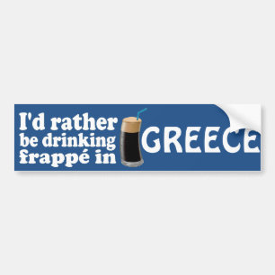 Pegatina Para Coche Frappé en Grecia