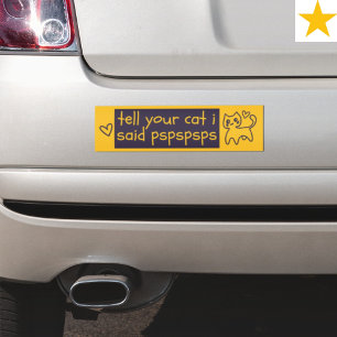 Pegatina Para Coche Frase Divertida Gato Chiste Pspsps Humor Conducien