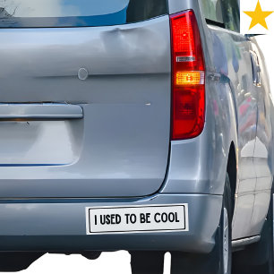 Pegatina Para Coche Frase Divertida Usé para ser Genial Humor al Condu