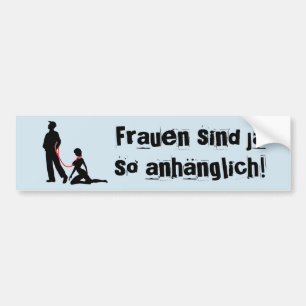 Pegatina Para Coche Frau ein der Leine