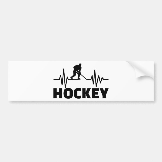 Pegatina Para Coche Frecuencia de hockey (Frente)