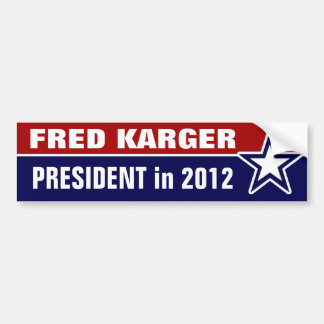 Pegatina Para Coche Fred Karger en 2012
