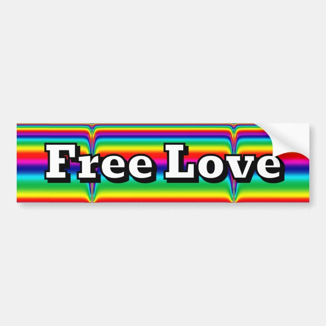 Pegatina Para Coche Free Love (Frente)