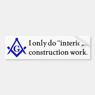 Pegatina Para Coche Freemasonry - construcción interior