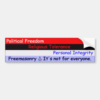 Pegatina Para Coche Freemasonry -- No está para cada uno
