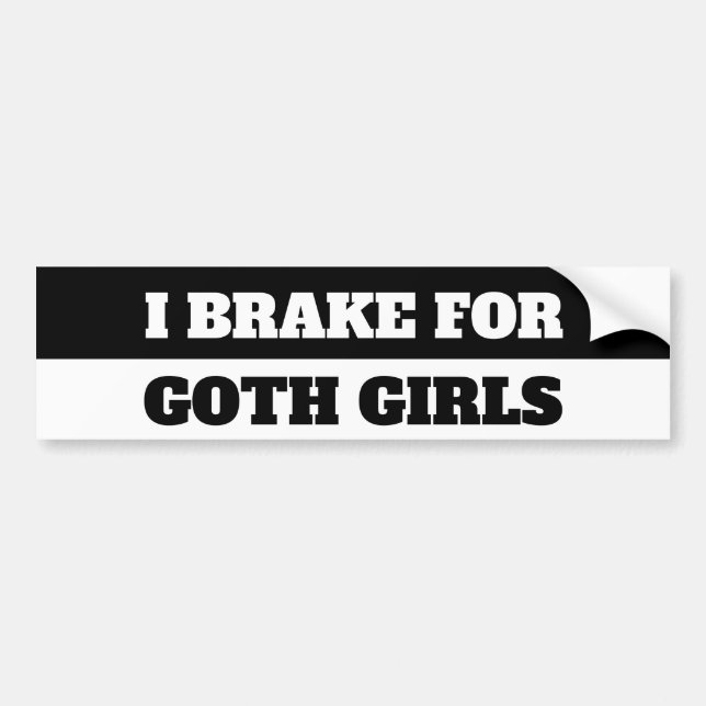PEGATINA PARA COCHE FRENÉ POR CHICAS DE GÓTICO (Frente)