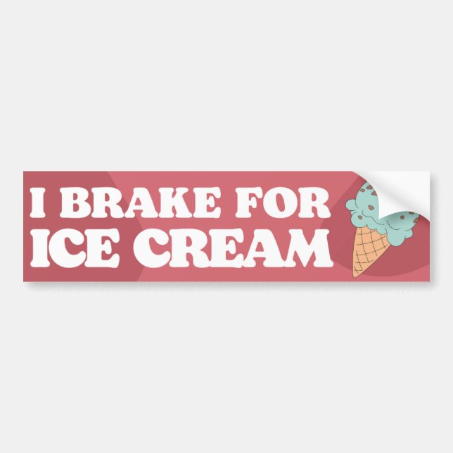 PEGATINA PARA COCHE FRENÉ POR EL HELADO (Frente)