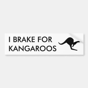 Pegatina Para Coche FRENÉ POR KANGAROOS Bumper Sticker
