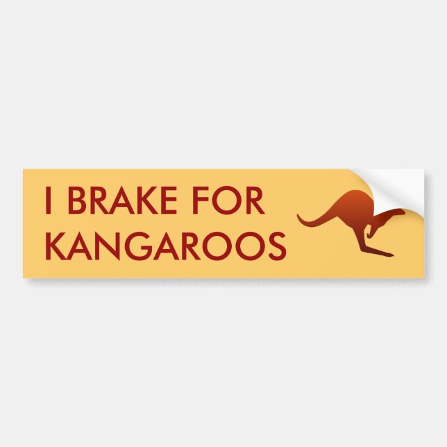 Pegatina Para Coche FRENÉ POR KANGAROOS Bumper Sticker (Frente)