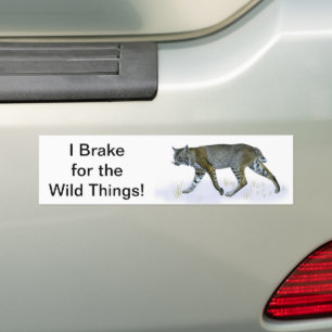 Pegatina Para Coche ¡Frené Por Las Cosas Salvajes! Bobcat
