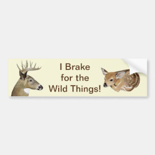 Pegatina Para Coche ¡Frené por las cosas salvajes! Deer