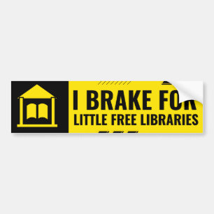 Pegatina Para Coche freno a pequeñas bibliotecas libres