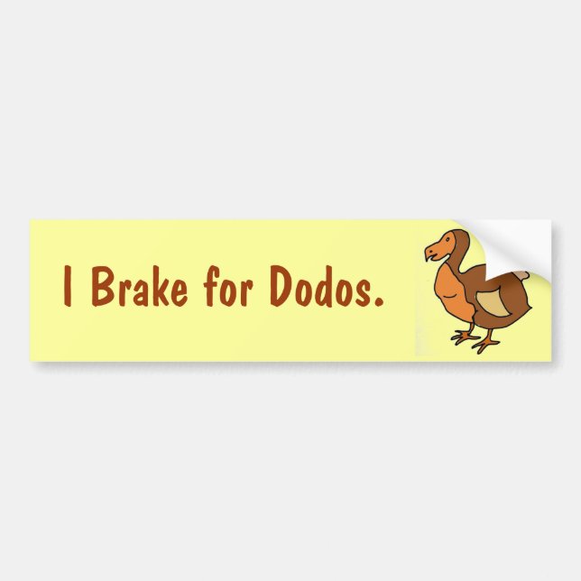 Pegatina Para Coche Freno AA I para los Dodos. (Frente)