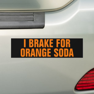 Pegatina Para Coche Freno gracioso por Naranja Soda