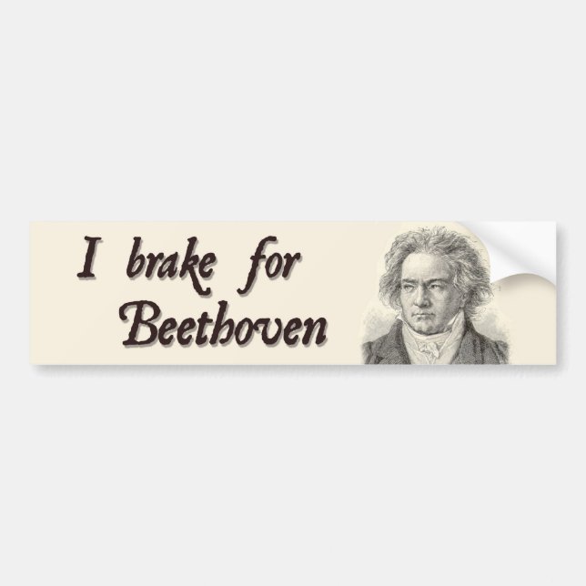 Pegatina Para Coche Freno para Beethoven (Frente)