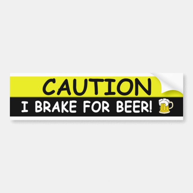 Pegatina Para Coche Freno para la CERVEZA (Frente)