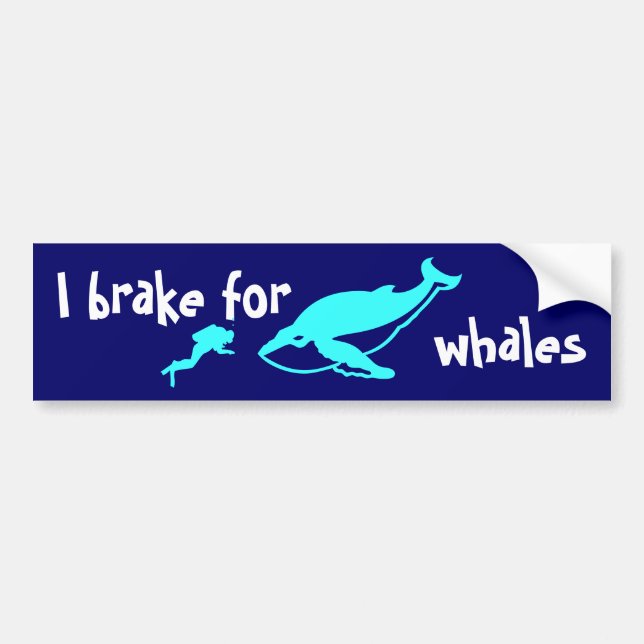 Pegatina Para Coche Freno para las ballenas (Frente)