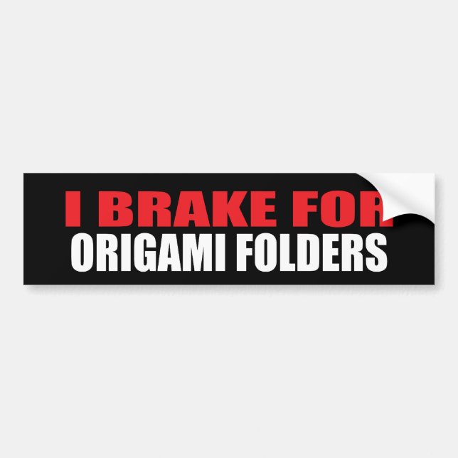 Pegatina Para Coche Freno para las carpetas de Origami (Frente)