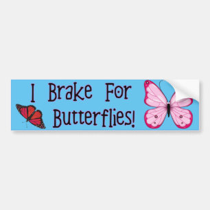 Pegatina Para Coche ¡Freno para las mariposas!