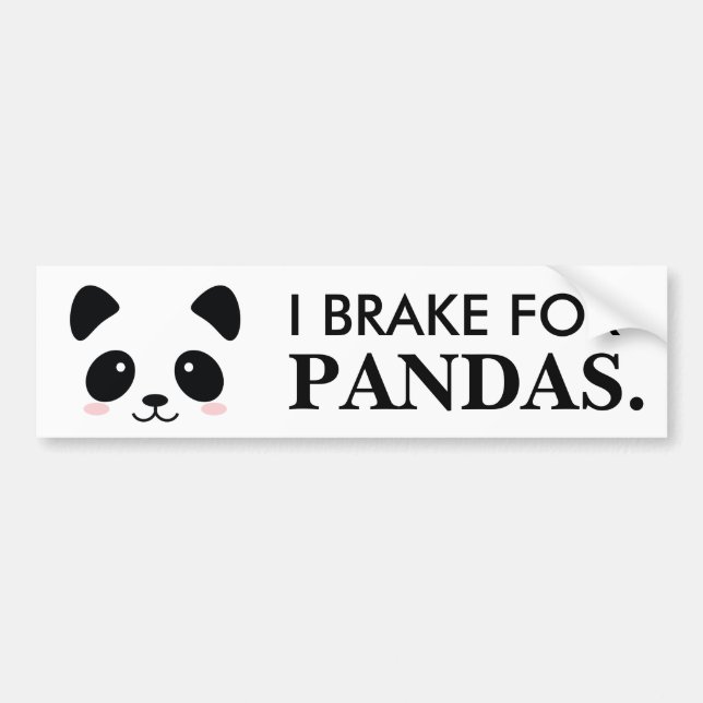 Pegatina Para Coche Freno para las pandas (Frente)