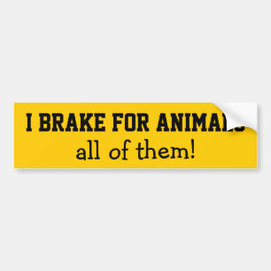PEGATINA PARA COCHE FRENO PARA LOS ANIMALES